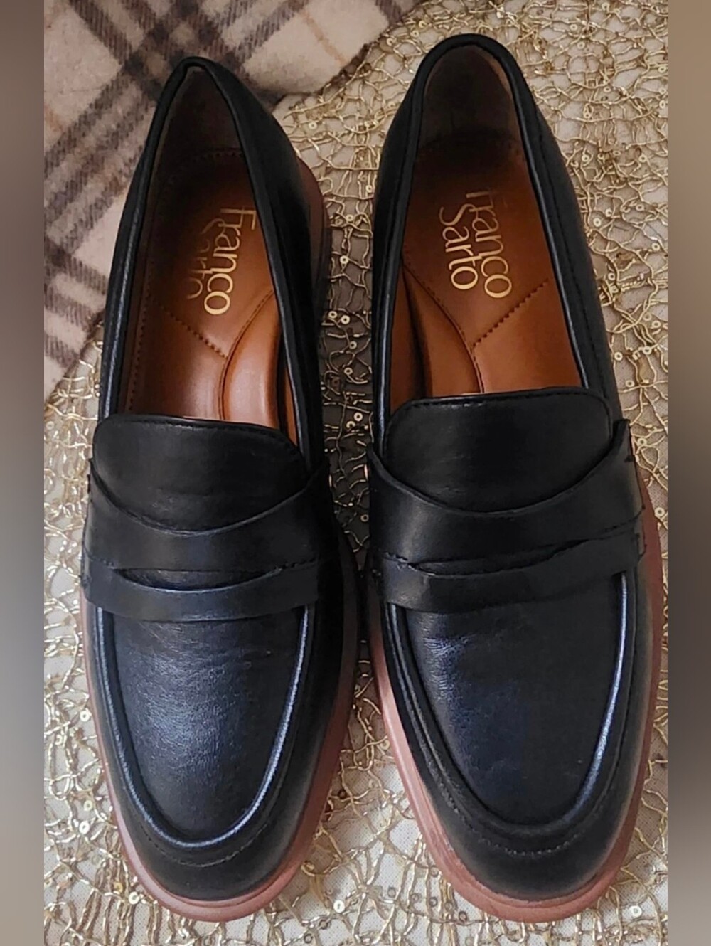 Franco Sarto Loafer Shoes Sz 5 Black Brand New NO BOX